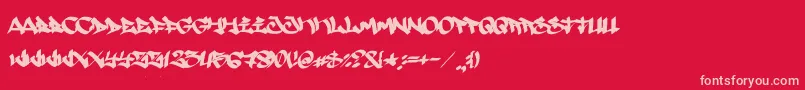 Searfont Font – Pink Fonts on Red Background