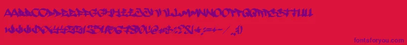 Searfont Font – Purple Fonts on Red Background