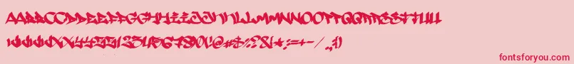 Searfont Font – Red Fonts on Pink Background