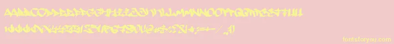 Searfont Font – Yellow Fonts on Pink Background