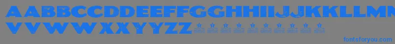 SepiaPersonalUse-Schriftart – Blaue Schriften auf grauem Hintergrund