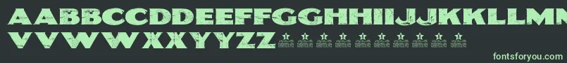 SepiaPersonalUse Font – Green Fonts on Black Background