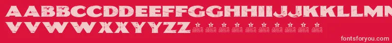 SepiaPersonalUse Font – Pink Fonts on Red Background