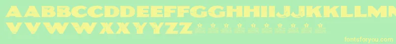 SepiaPersonalUse Font – Yellow Fonts on Green Background