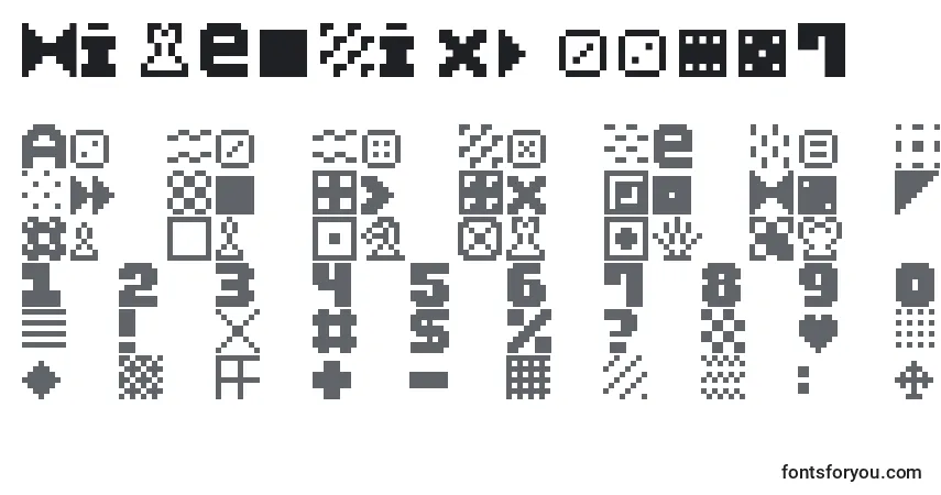 Schriftart PixelDingbats7 – Alphabet, Zahlen, spezielle Symbole