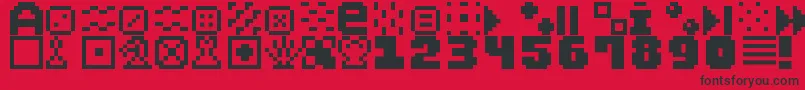fuente PixelDingbats7 – Fuentes Negras Sobre Fondo Rojo
