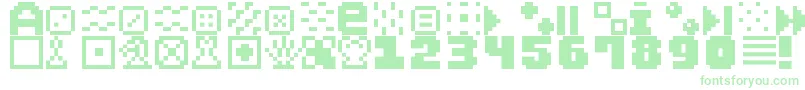 PixelDingbats7 Font – Green Fonts on White Background