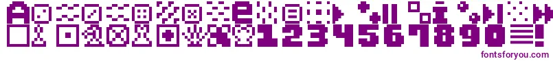 フォントPixelDingbats7 – 紫色のフォント