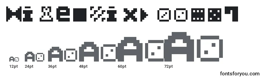 PixelDingbats7 Font Sizes