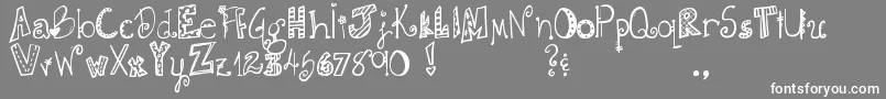 DjbDoodlieBeans Font – White Fonts on Gray Background