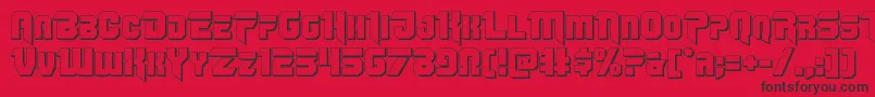 Omegaforce3D11 Font – Black Fonts on Red Background