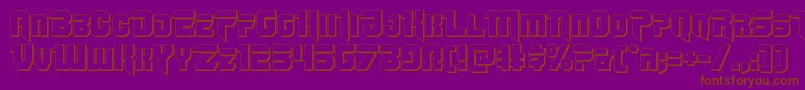 Omegaforce3D11 Font – Brown Fonts on Purple Background