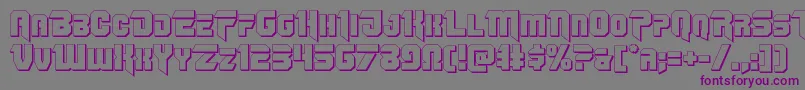 Omegaforce3D11-Schriftart – Violette Schriften auf grauem Hintergrund
