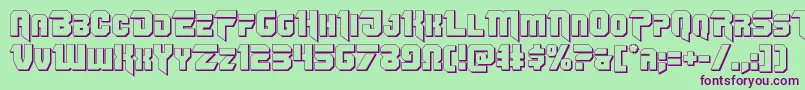 Omegaforce3D11 Font – Purple Fonts on Green Background