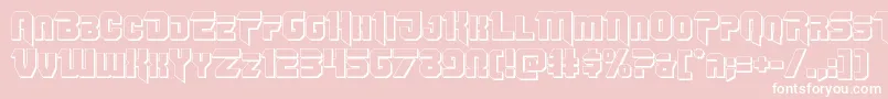 Omegaforce3D11 Font – White Fonts on Pink Background