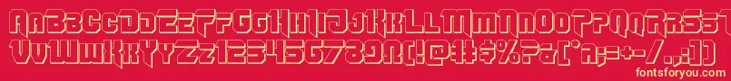 Omegaforce3D11 Font – Yellow Fonts on Red Background