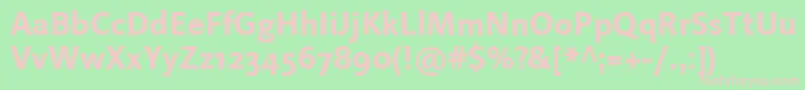 LinotypeProjektHeavy Font – Pink Fonts on Green Background