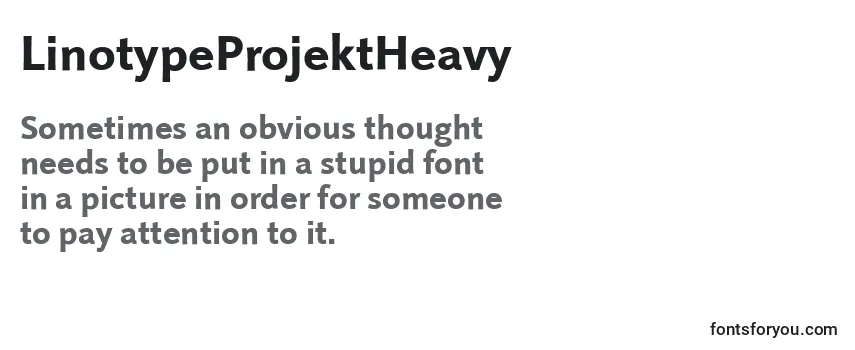 LinotypeProjektHeavy Font