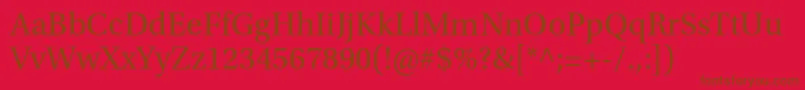 UtopiastdRegular Font – Brown Fonts on Red Background