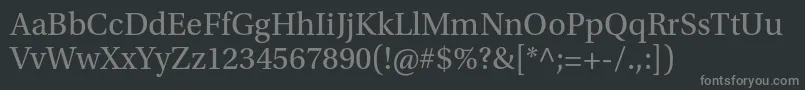 UtopiastdRegular Font – Gray Fonts on Black Background