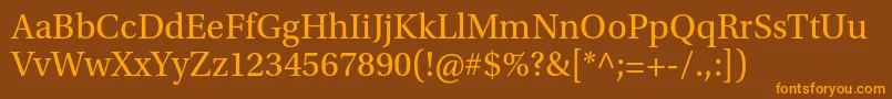 UtopiastdRegular Font – Orange Fonts on Brown Background
