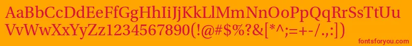 UtopiastdRegular Font – Red Fonts on Orange Background