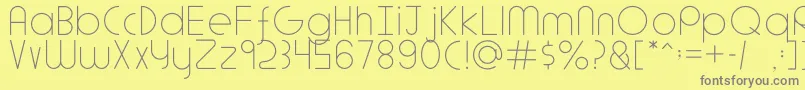 AdlantaLight Font – Gray Fonts on Yellow Background