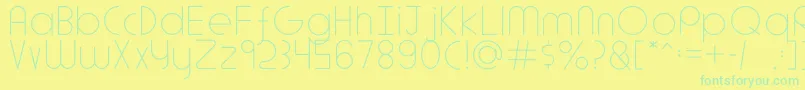 Police AdlantaLight – polices vertes sur fond jaune