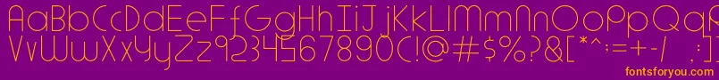 AdlantaLight Font – Orange Fonts on Purple Background