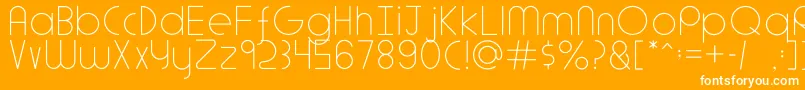 AdlantaLight Font – White Fonts on Orange Background