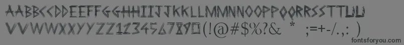 Sketchline Font – Black Fonts on Gray Background