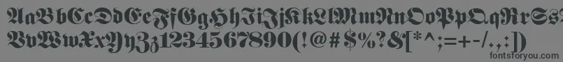 Fetteunzfraktur Font – Black Fonts on Gray Background