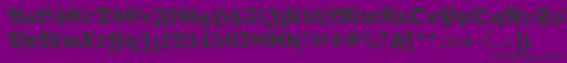 Fetteunzfraktur Font – Black Fonts on Purple Background