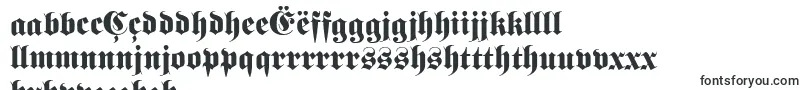 フォントFetteunzfraktur – アルバニアの文字