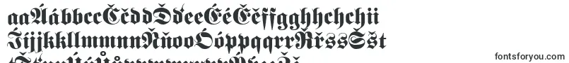 Fetteunzfraktur-Schriftart – tschechische Schriften