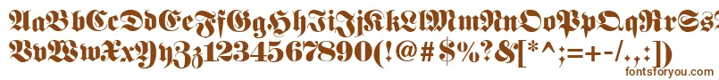 Шрифт Fetteunzfraktur – коричневые шрифты на белом фоне