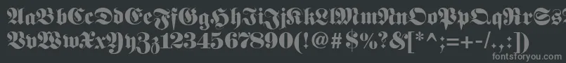 Fetteunzfraktur Font – Gray Fonts on Black Background