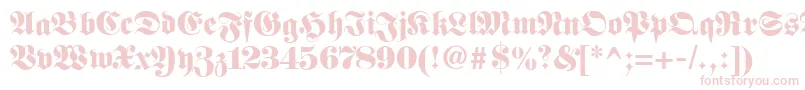 Шрифт Fetteunzfraktur – розовые шрифты на белом фоне
