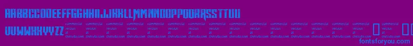 Midnitehour Font – Blue Fonts on Purple Background