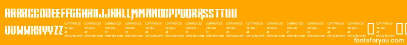 Midnitehour Font – White Fonts on Orange Background