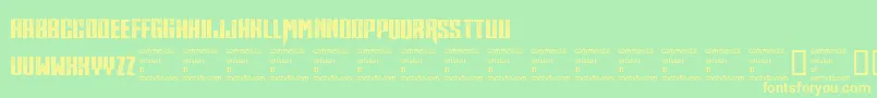 Midnitehour Font – Yellow Fonts on Green Background