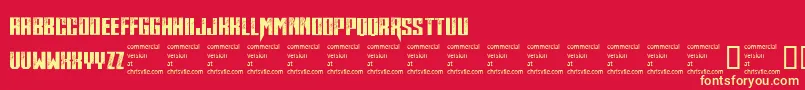 Midnitehour Font – Yellow Fonts on Red Background