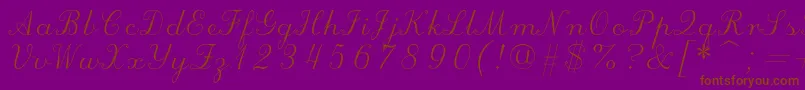 Scriptc Font – Brown Fonts on Purple Background