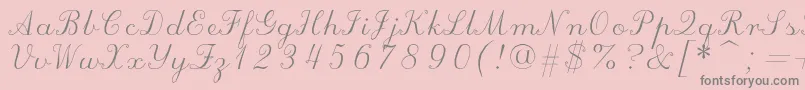 Więcej informacji o czcionce Scriptc Czcionka Scriptc – szare czcionki na różowym tle