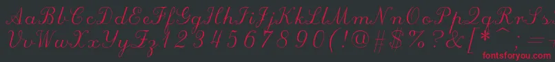 Шрифт Scriptc – красные шрифты на чёрном фоне