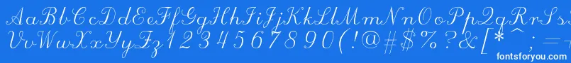 Scriptc Font – White Fonts on Blue Background