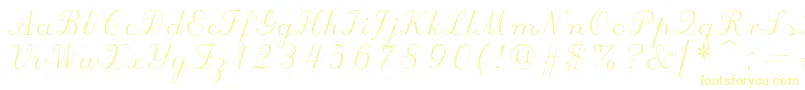 Scriptc Font – Yellow Fonts on White Background