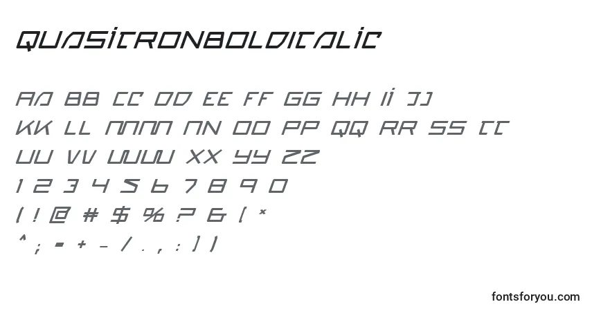 Police QuasitronBoldItalic - Alphabet, Chiffres, Caractères Spéciaux