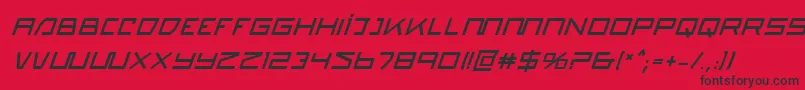 QuasitronBoldItalic Font – Black Fonts on Red Background