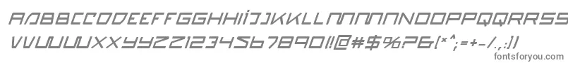 フォントQuasitronBoldItalic – 白い背景に灰色の文字